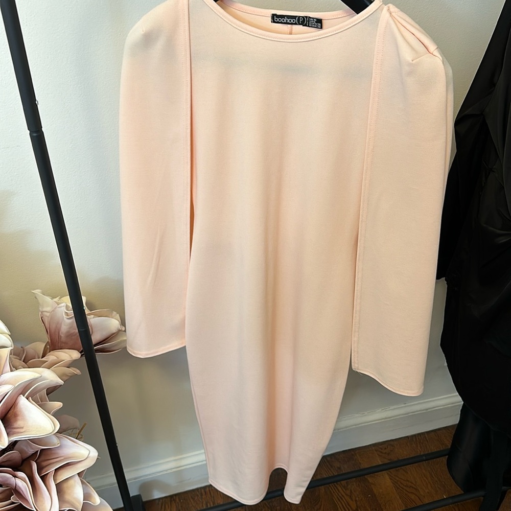 Light pink cape dress